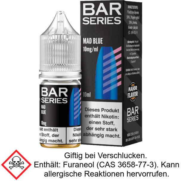 Liquid Mad Blue 20 mg/ml Nikotinsalz - Bar Series