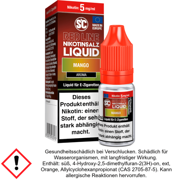 Liquid Mango 5 mg/ml SC Red Line Nikotinsalz