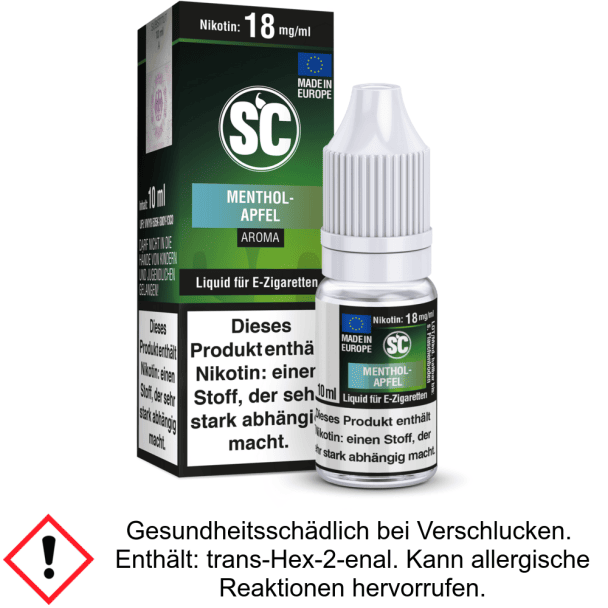 Liquid Menthol Apfel 12 mg/ml Nikotin - SC