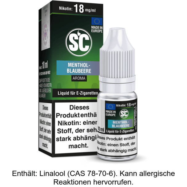 Liquid Menthol Blaubeere 0 mg/ml - SC