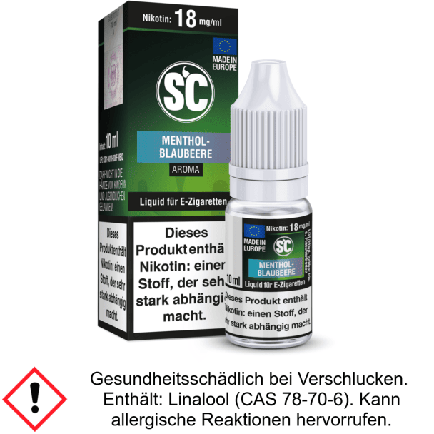 Liquid Menthol Blaubeere 6 mg/ml Nikotin - SC