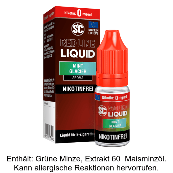 Liquid Mint Glacier 0 mg/ml SC Red Line Nikotinfrei