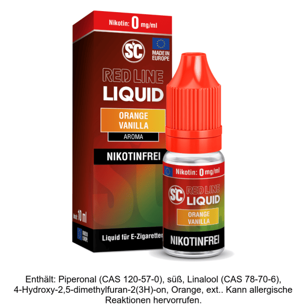 Liquid Orange Vanilla 0 mg/ml SC Red Line Nikotinfrei