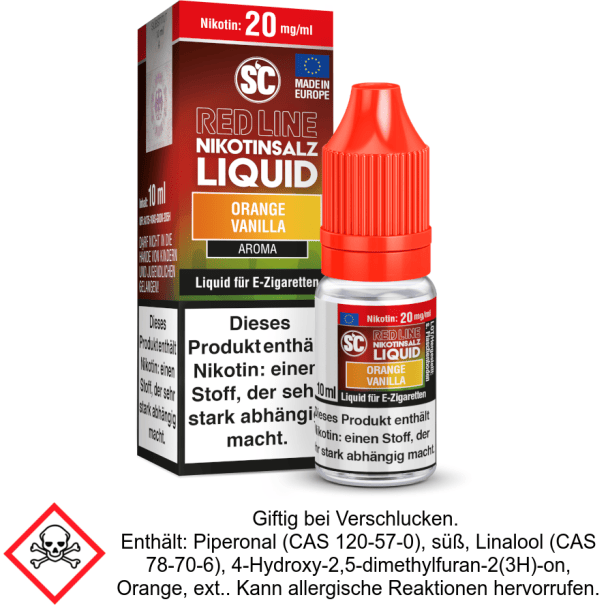 Liquid Orange Vanilla 20 mg/ml SC Red Line Nikotinsalz