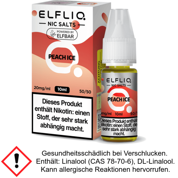 Liquid Peach Ice 10 mg/ml - Elfliq Nikotinsalz