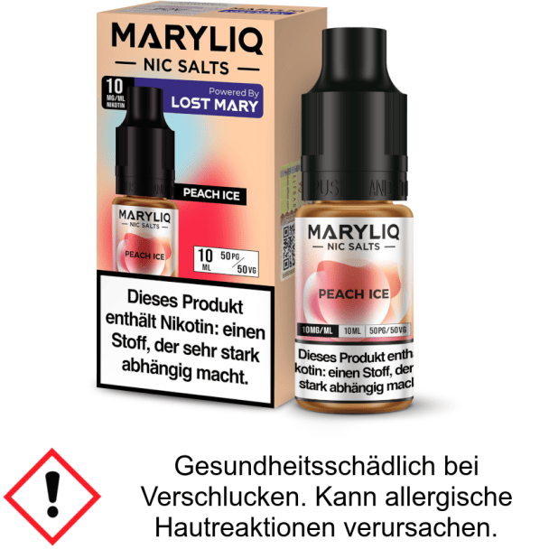 Liquid Peach Ice 10 mg/ml Nikotinsalz - MARYLIQ