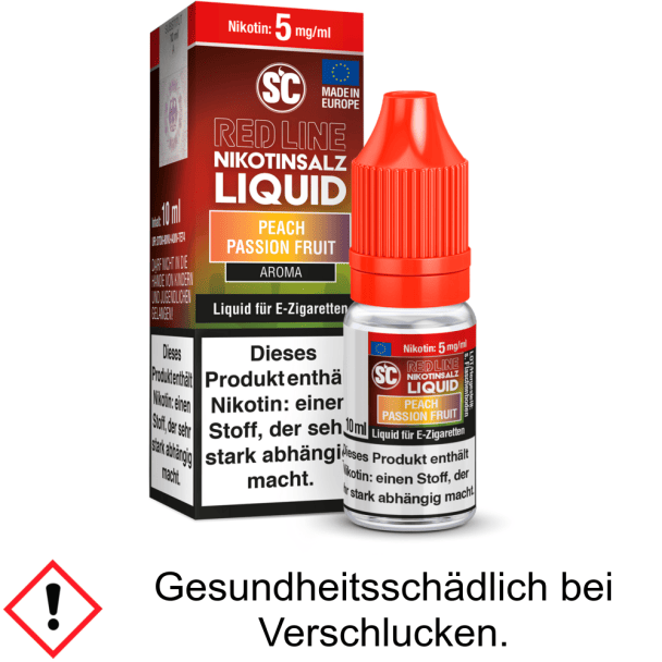 Liquid Peach Passion Fruit 5 mg/ml SC Red Line Nikotinsalz