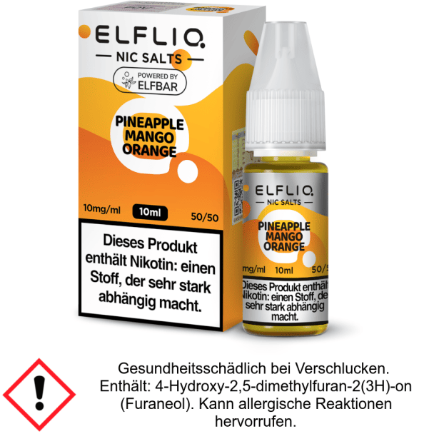 Liquid Pineapple Mango Orange Nikoinsalz 10 mg/ml - ELFLIQ