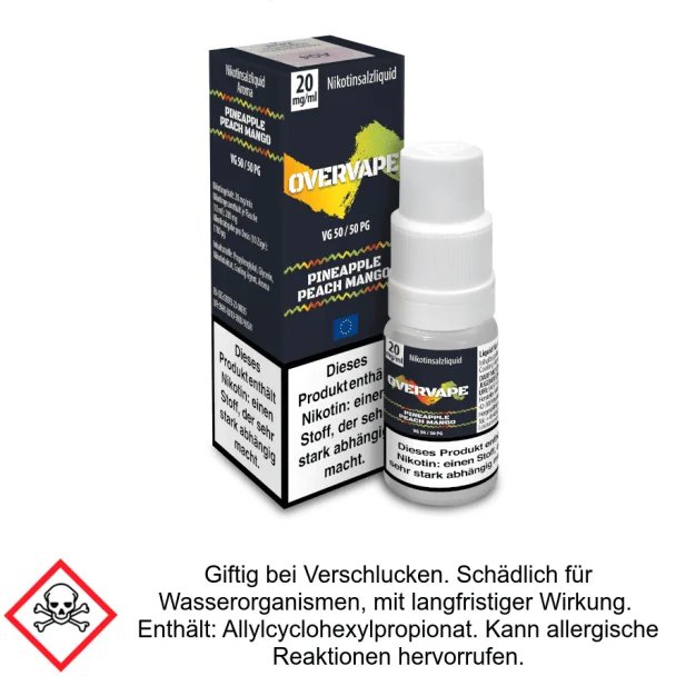 Liquid Pineapple Peach Mango 20 mg/ml Nikotinsalzliquid - Overvape