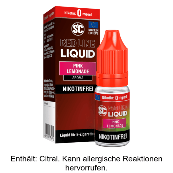 Liquid Pink Lemonade 0 mg/ml SC Red Line Nikotinfrei