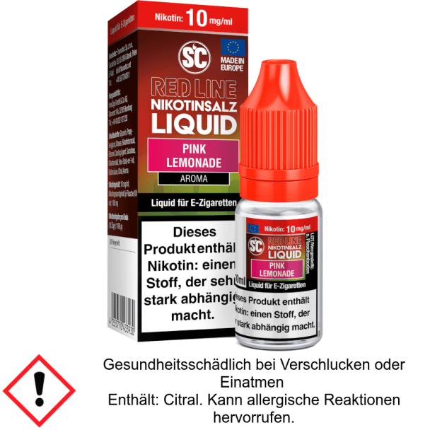 Liquid Pink Lemonade 10 mg/ml SC Red Line Nikotinsalz