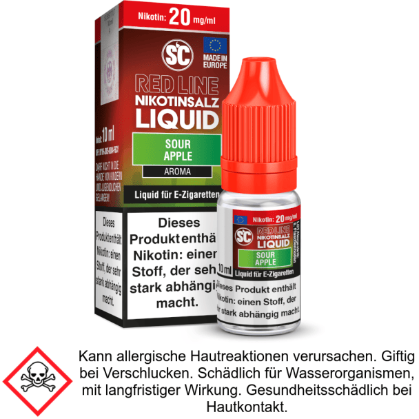 Liquid Sour Apple 20 mg/ml SC Red Line Nikotinsalz