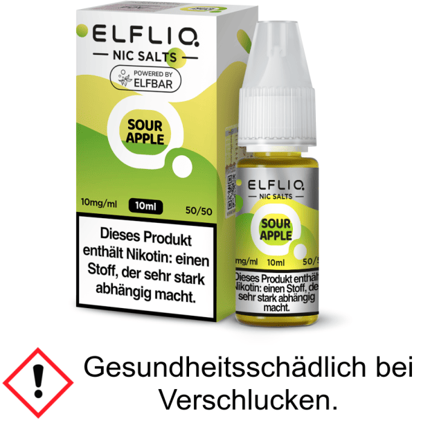 Liquid Sour Apple Nikoinsalz 10 mg/ml - ELFLIQ