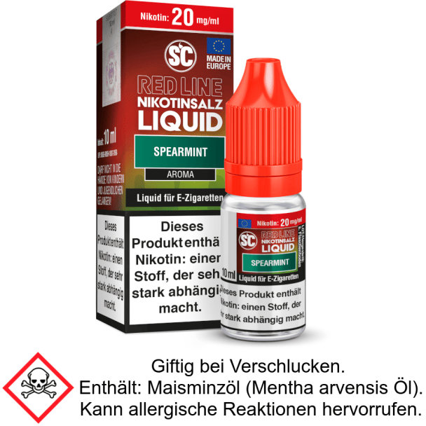 Liquid Spearmint 20 mg/ml SC Red Line Nikotinsalz