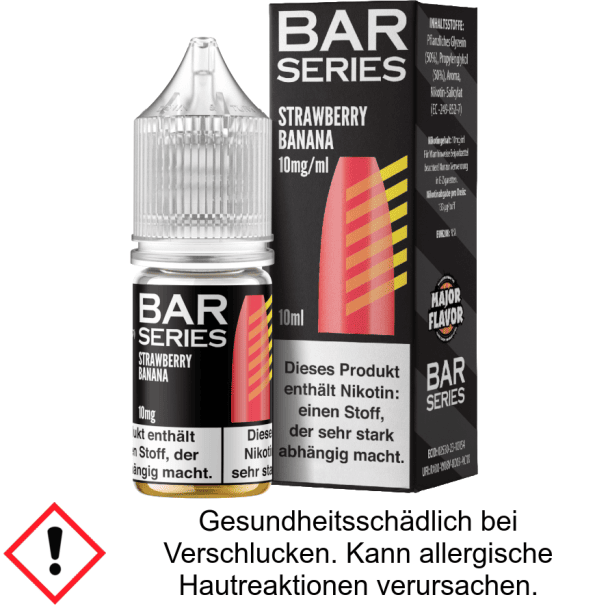 Liquid Strawberry Banana 10 mg/ml Nikotinsalz - Bar Series