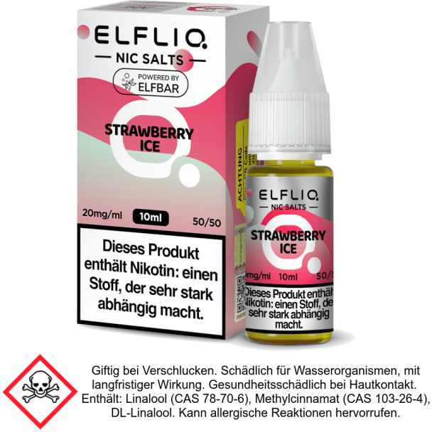 Liquid Strawberry Ice 20 mg/ml - Elfliq Nikotinsalz