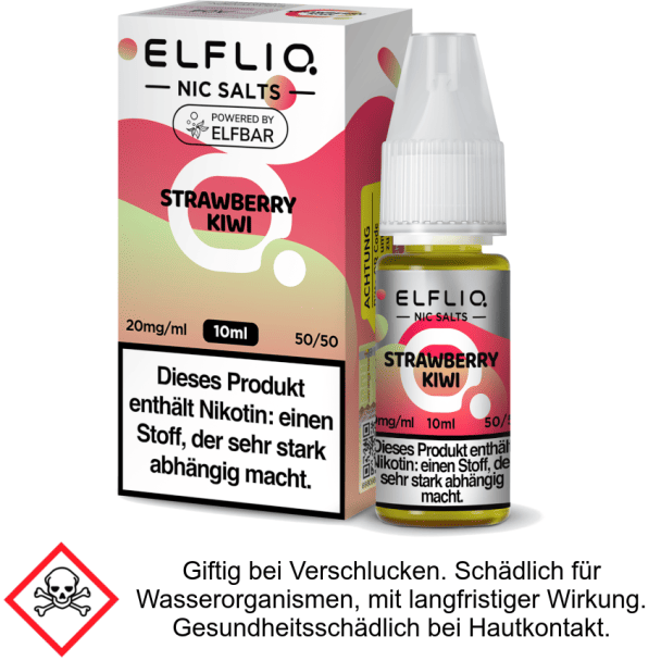 Liquid Strawberry Kiwi 20 mg/ml - Elfliq Nikotinsalz