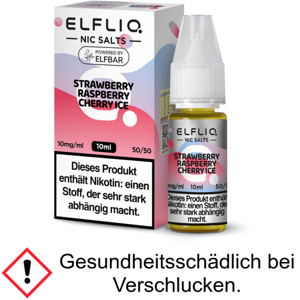 Liquid Strawberry Raspberry Cherry Ice Nikoinsalz 10 mg/ml - ELFLIQ
