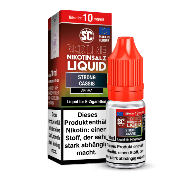 Liquid Strong Cassis 10 mg/ml SC Red Line Nikotinsalz
