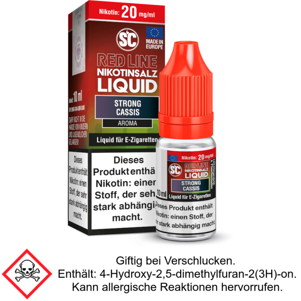 Liquid Strong Cassis 20 mg/ml SC Red Line Nikotinsalz