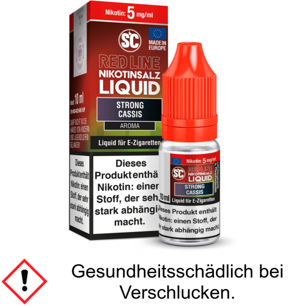 Liquid Strong Cassis 5 mg/ml SC Red Line Nikotinsalz