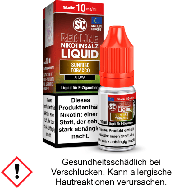 Liquid Sunrise Tobacco 10 mg/ml SC Red Line Nikotinsalz