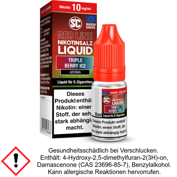 Liquid Triple Berry Ice 10 mg/ml SC Red Line Nikotinsalz