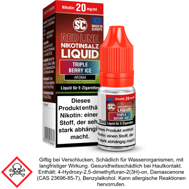 Liquid Triple Berry Ice 20 mg/ml SC Red Line Nikotinsalz