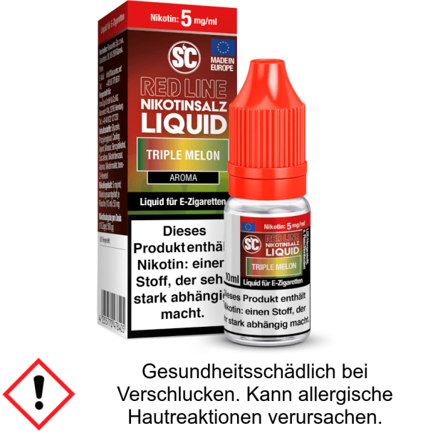 Liquid Triple Melon 5 mg/ml SC Red Line Nikotinsalz