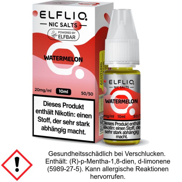 Liquid Watermelon 10 mg/ml - Elfliq Nikotinsalz