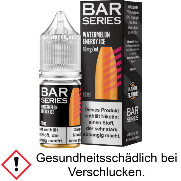 Liquid Watermelon Energy Ice 10 mg/ml Nikotinsalz - Bar Series