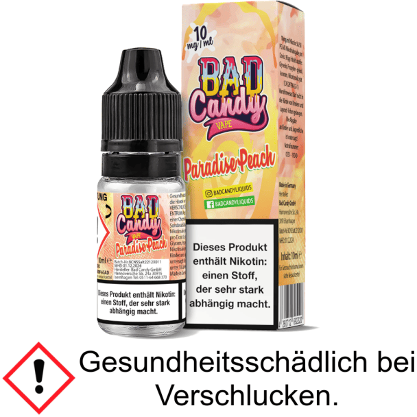 Paradise Peach Bad Candy Liquids 10 mg/ml Nikotinsalz Liquid