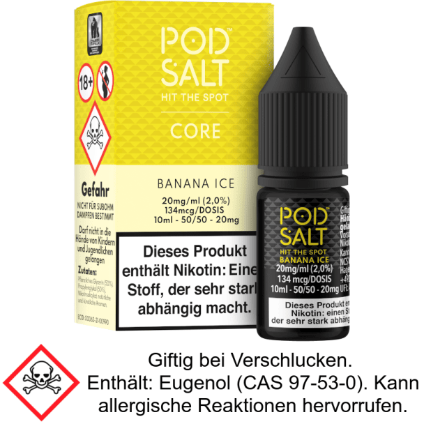 Pod Salt Core - Banana Ice - Nikotinsalz Liquid 20 mg/ml