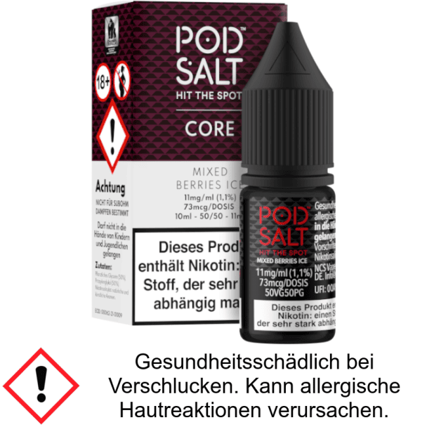 Pod Salt Core - Mixed Berries Ice - Nikotinsalz Liquid 11 mg/ml