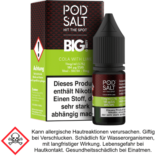 Pod Salt Fusion - Cola with Lime - Nikotinsalz Liquid 11 mg/ml