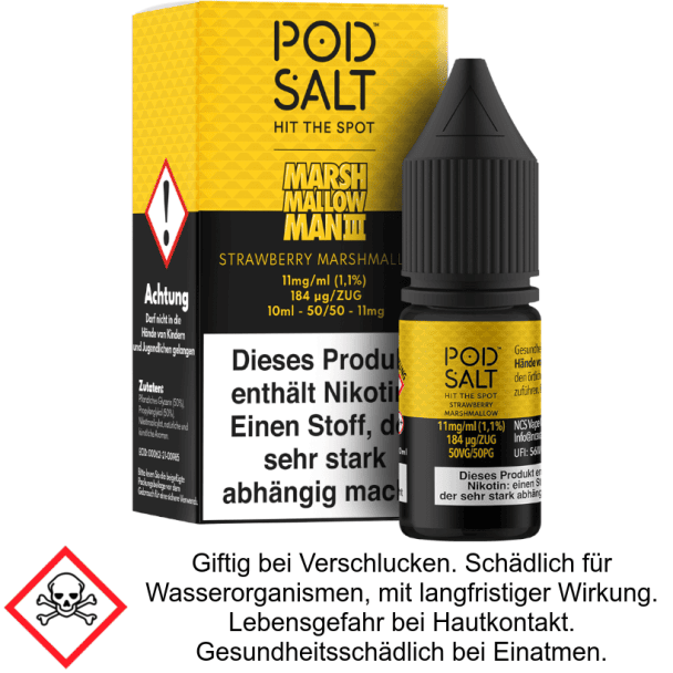 Pod Salt Fusion - Marshmallow Man 3 - Nikotinsalz Liquid 11 mg/ml