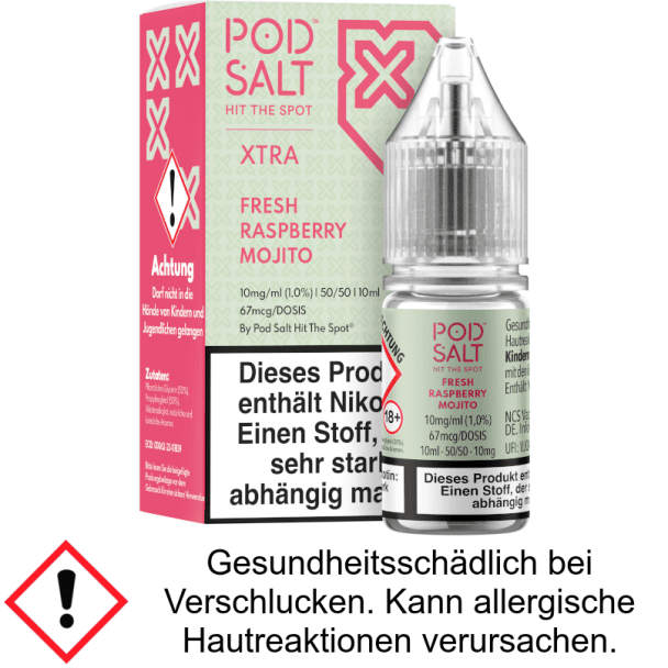 Pod Salt X - Fresh Rasperry Mojito - Nikotinsalz Liquid 10 mg/ml