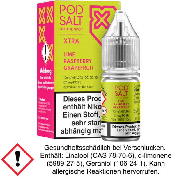 Pod Salt X - Lime Raspberry Grapefruit - Nikotinsalz Liquid 10 mg/ml