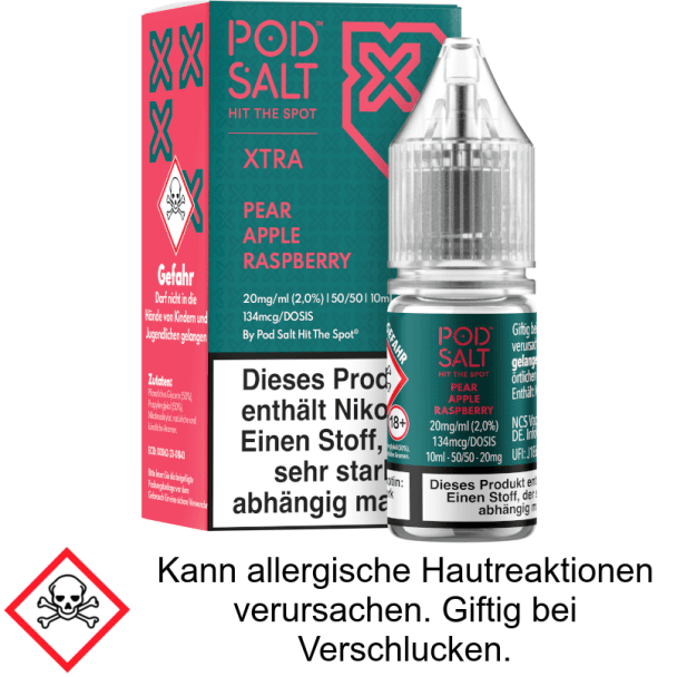 Pod Salt X - Pear Apple Raspberry - Nikotinsalz Liquid 20 mg/ml