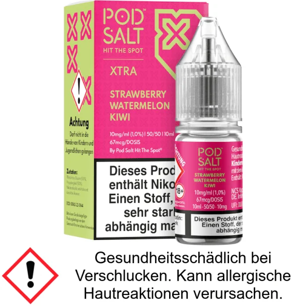 Pod Salt X - Strawberry Watermelon Kiwi - Nikotinsalz Liquid 10 mg/ml