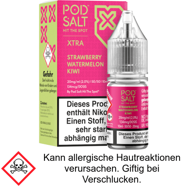 Pod Salt X - Strawberry Watermelon Kiwi - Nikotinsalz Liquid 20 mg/ml