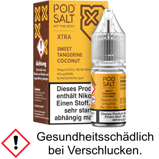Pod Salt X - Sweet Tangerine Coconut - Nikotinsalz Liquid 10 mg/ml