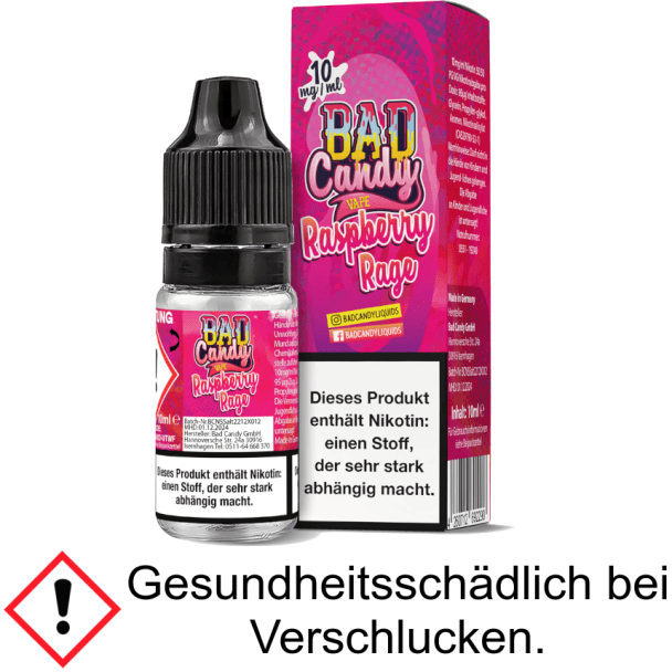 Raspberry Rage Bad Candy Liquids 10 mg/ml Nikotinsalz Liquid