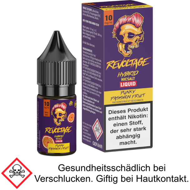 Revoltage - Punky Passion Fruit - Hybrid Nikotinsalz Liquid 10 mg/ml