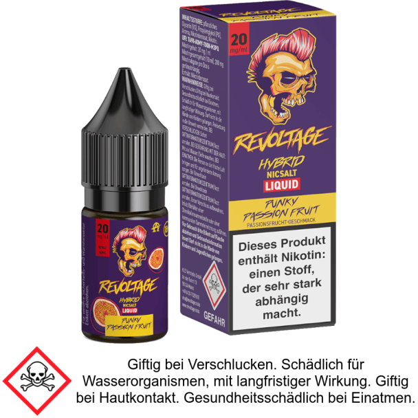 Revoltage - Punky Passion Fruit - Hybrid Nikotinsalz Liquid 20 mg/ml