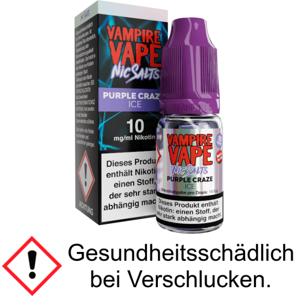 Vampire Vape - Purple Craze Ice - Nikotinsalz Liquid 10 mg/ml