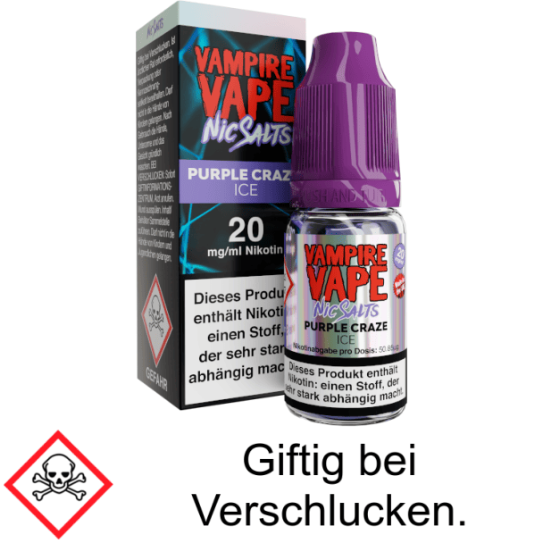 Vampire Vape - Purple Craze Ice - Nikotinsalz Liquid 20 mg/ml