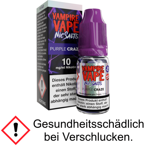 Vampire Vape - Purple Craze - Nikotinsalz Liquid 10 mg/ml