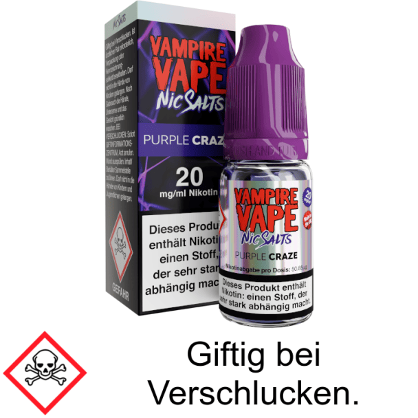 Vampire Vape - Purple Craze - Nikotinsalz Liquid 20 mg/ml